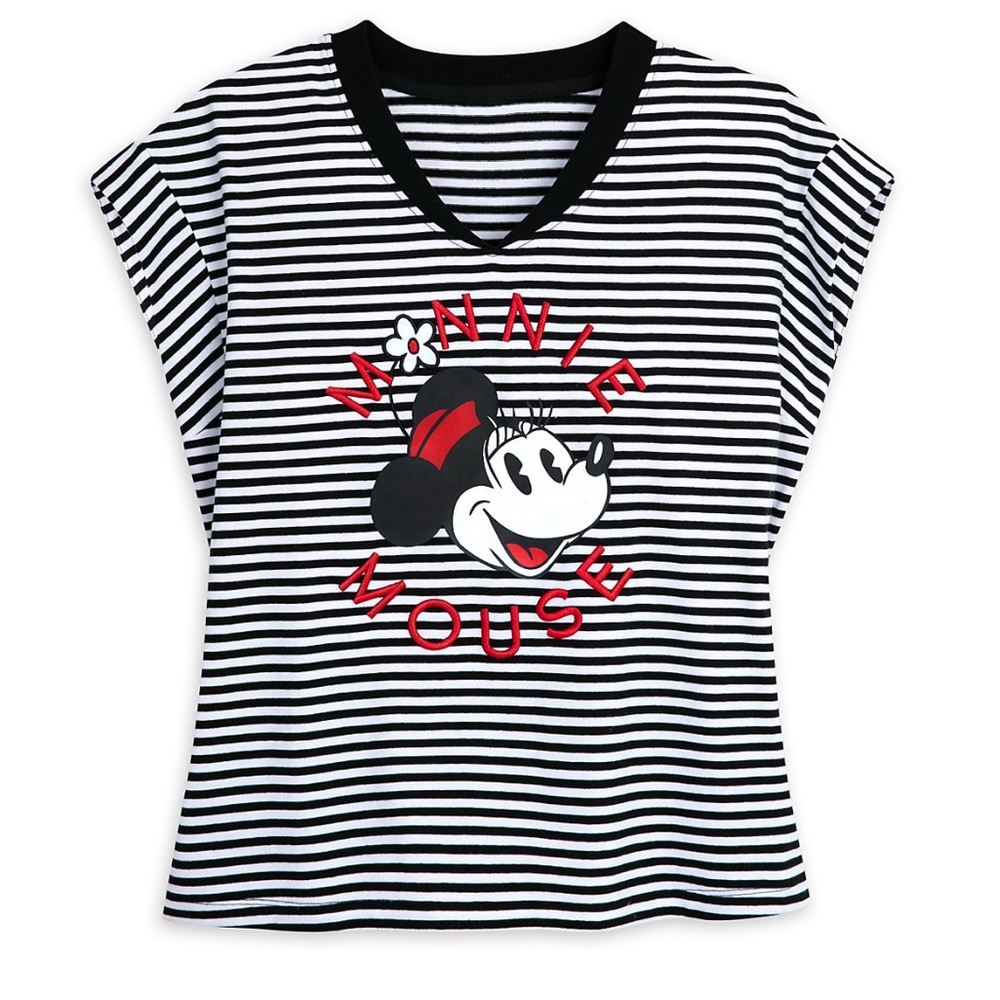 NWOT Disney Minnie Mouse Striped T Shirt